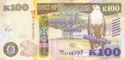 100 Kwacha 100 ZMW = JPY 821