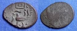 Cambodia, Norodom I 1847 (ND), Copper-Billon 2 pe