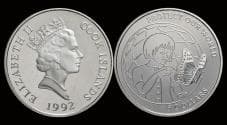 Cook Islands 5 dollar 1992- Protect our world-UNC
