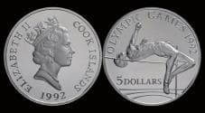 Cook Islands 5 dollar 1992- Olympic games 1992 in Barcelona