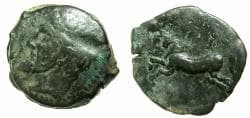 NUMIDIA.Massinissa or Micipsa circa 203-148-118 BC. AE.26.3mm.Reverse.Horse.