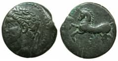 NUMIDIA.Massinissa or Micipsa circa 203-148-118 BC.AE.26mm.
