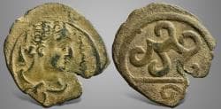 Hunnic Tribes, Local uncertain issues in North Takharistan. (Circa 6th-7th centuries AD). AE Unit. Unpublished RRRR