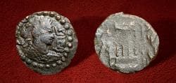 Hunnic Tribes, Western Turks. Śri Sahi. Circa 650-800 Centry. AE small unit.
