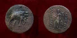 Baktrian Kings. Antimachos I. Circa. 174-165 BC. AE Double Unit