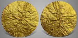 Central Asia. Hunnic Tribes, Silk Road Region, Local issue. Gold Bracteate danake. RRR