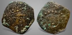 Hunnic Tribes Nezak Huns, Sahi Tigin. (Circa 700-738 AD). AE unit. Apparently unpublished.