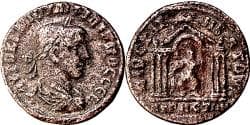 CYRRHESTICA CYRRHUS, PHILLIP II, TEMPLE, TETRASSARION