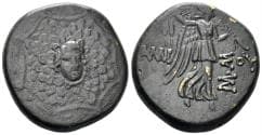 Pontos, Amisos. Circa 85-65 BC. AE 20.5mm (8.57g). Obv.: Aegis with Gorgoneion in centre. SNG Stancomb 687