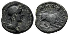 Karia, Trapezopolis. Time of the Antonines. Circa 138-193 AD. AE (2.09 gm, 15mm). Poli- Adrastos, magistrate. RPC IV online 9...