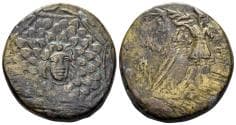 Pontos, Amisos. Circa 85-65 BC. AE 21.5mm (7.57g). Obv.: Aegis with Gorgoneion. SNG Helsinki II 110