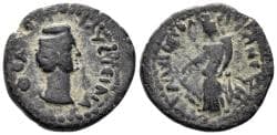 Kilikia, Flaviopolis-Flavias. Diva Faustina Senior, died 140/1 AD. AE 15.5mm (2.61g). Dated CY 68 (140/1 AD). RPC IV.3 online...