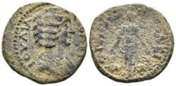 Karia, Trapezopolis. Julia Domna, Augusta. 193-217 AD. AE Assarion (3.99g, 18mm). RPC V.2 - (unassigned; ID 66084)