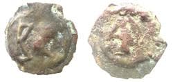 Arabia Felix. Hadhramawt. First century BC-first century AD. Cast AE UNIT . Shaqar mint.