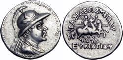 BAKTRIA, Greco-Baktrian Kingdom. Eukratides I, circa 170-145 BC.