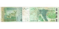 West African States, 5000 Francs, EF(40-45)