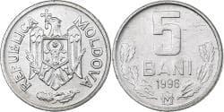 Moldova, 5 Bani, 1996, Aluminum,