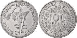 West African States, 100 Francs, 1969, Nickel, , KM:4