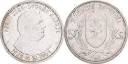 Slovakia, 50 Korun, 1944, Silver, , KM:10
