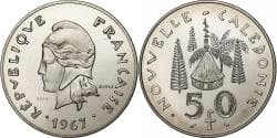 New Caledonia, 50 Francs, 1967, Paris, ESSAI, Nickel, , KM:E13