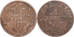 Principality of Catalonia, BARCELONA, Joseph (Jose) Napolean, 4 Quartos, 1811