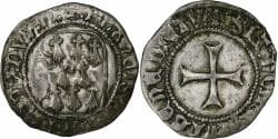 Duchy of Brittany, François II, Blanc à la targe, 1484-1488, Nantes, Billon