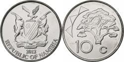 Namibia, 10 Cents, 2012, Nickel plated steel,