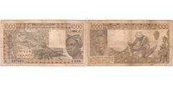 West African States, 1000 Francs, VF(20-25)