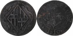 Principality of Catalonia, Joseph (Jose) Napolean, 4 Quartos, 1810, cast copper