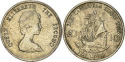 Coin, East Caribbean States, 10 Cents, 1995