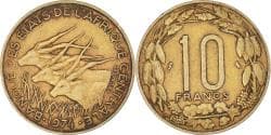 Coin, Central African States, 10 Francs, 1974