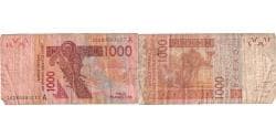 West African States, 1000 Francs, VF(20-25)