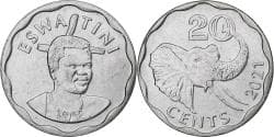 Swaziland, 20 Cents, 2021, Stainless Steel,