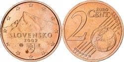 Slovakia, 2 Euro Cent, 2009, Kremnica, , Copper Plated Steel, KM:96