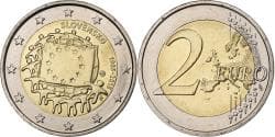 Slovakia, 2 Euro, European Union Flag, 2015, Kremnica, Bi-Metallic,