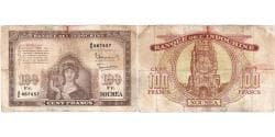 New Caledonia, 100 Francs, 1942, Undated (1942), KM:44, VG(8-10)