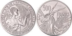 Coin, Central African States, 500 Francs, 1976, Paris, ESSAI, , Nickel