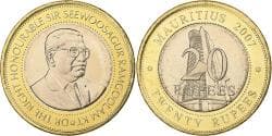 Mauritius, 20 Rupees, 2007, Bi-Metallic, , KM:66