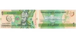 Banknote, Turkmenistan, 1 Manat, 2017, UNC(65-70)