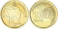 Coin, Azerbaijan, 10 Qapik, 2021, , Acier plaqué laiton