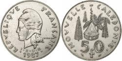 New Caledonia, 50 Francs, 1987, Paris, Nickel, , Lecompte:126, KM:13