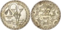 West African States, 500 Francs, 1972, Silver, , KM:7