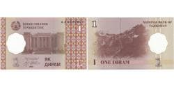 Banknote, Tajikistan, 1 Diram, 1999-2000, Undated (1999-2000), KM:10a