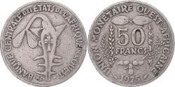 Coin, West African States, 50 Francs, 1975, Paris, , Copper-nickel