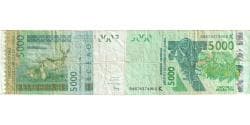 West African States, 5000 Francs, VF(20-25)