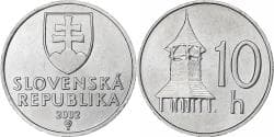 Slovakia, 10 Halierov, 2002, Kremnica, Aluminum, , KM:17