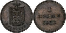 Guernsey, Double, 1830, Soho Mint, Copper, , KM:1