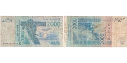 West African States, 2000 Francs, VF(30-35)