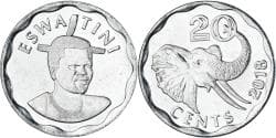 Coin, Swaziland, 20 Cents, 2018, ESWATINI, , Acier inoxydable
