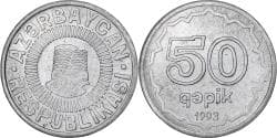Azerbaijan, 50 Qapik, 1993, Aluminum, , KM:4a